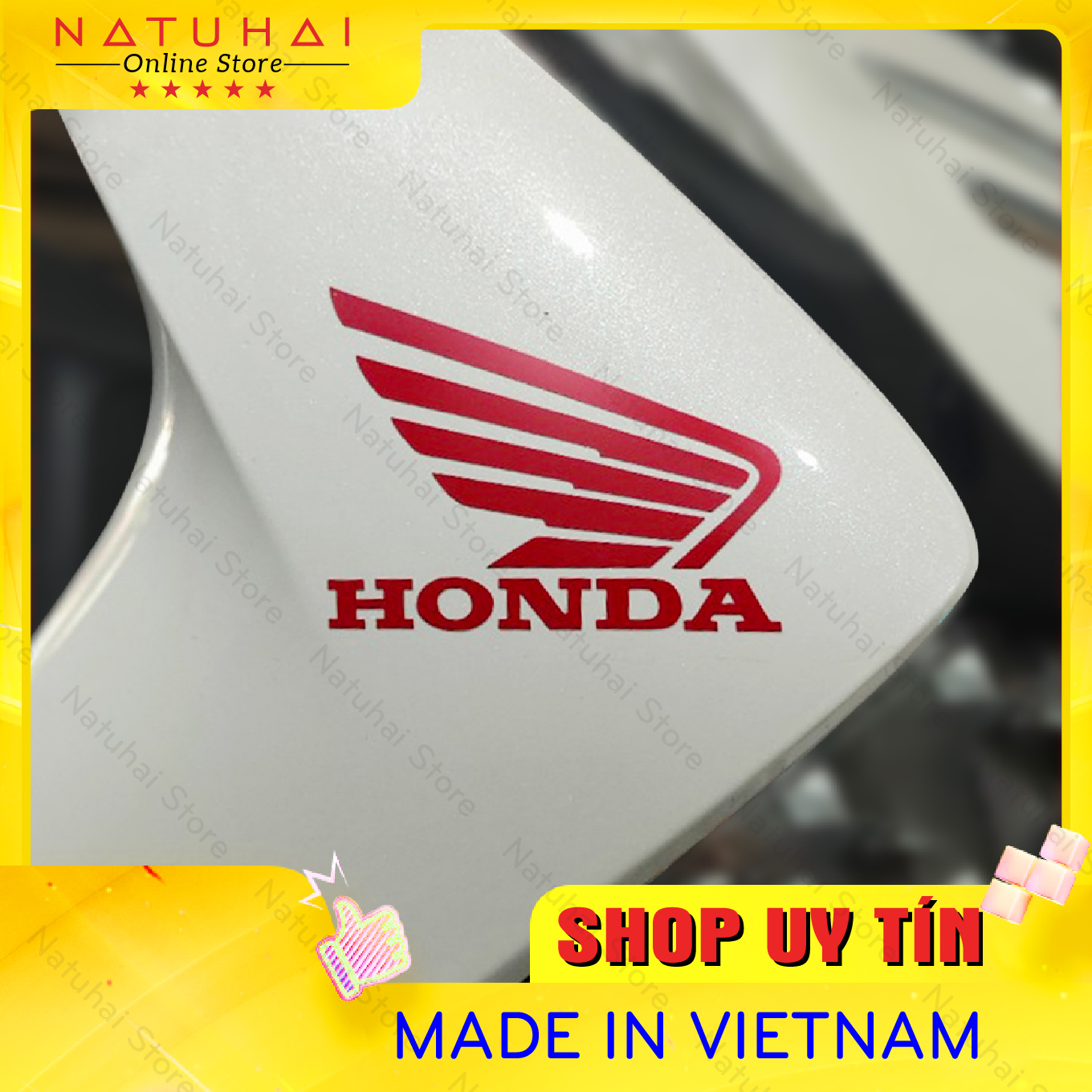 [ 1 CẶP ] Tem xe HONDA cánh chim dán trang trí xe máy