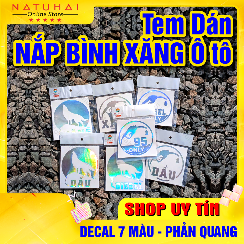 Tem dán nắp bình xăng